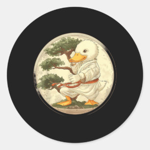 Taekwondo-Ente Bonsai-Baum Mma Kampfsport Karate Runder Aufkleber