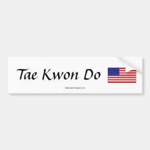 Taekwondo-Flaggen-Aufkleber Autoaufkleber