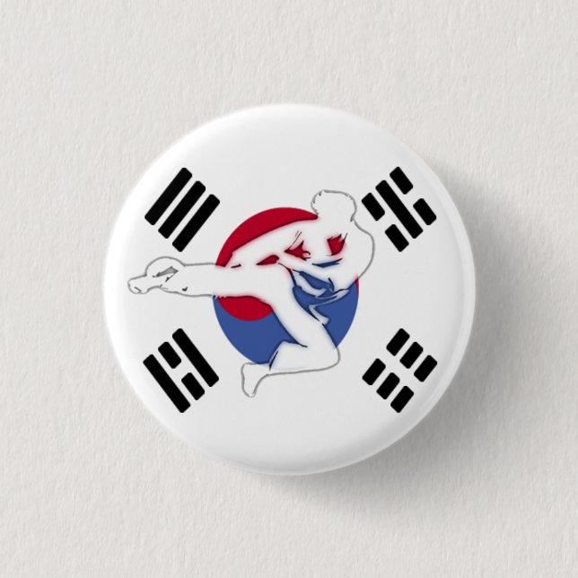 Taekwondo-Flyer-Knopf Button (Vorderseite)