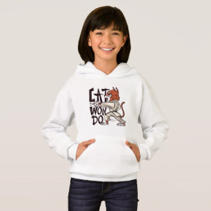Taekwondo Funny Cat Black Belt Hoodie