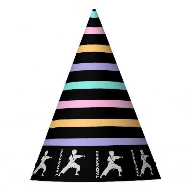 Taekwondo Girl Player Birthday  Partyhütchen (Vorderseite)