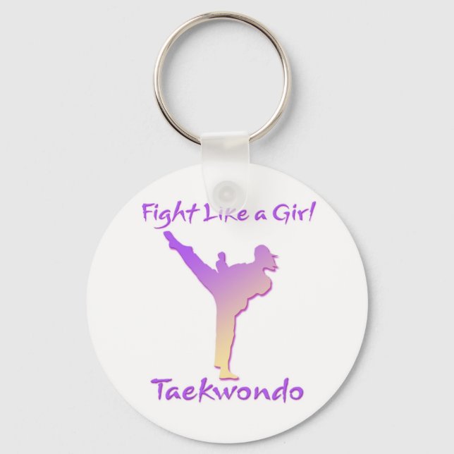 Taekwondo Girl Schlüsselanhänger (Vorderseite)