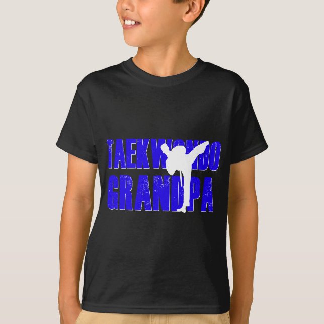Taekwondo Grandpa Martial Arts Gift Papa Grandson T-Shirt (Vorderseite)