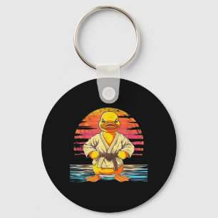 Taekwondo-Gummiente Kickboxen-Tier Jiu-Jitsu Schlüsselanhänger