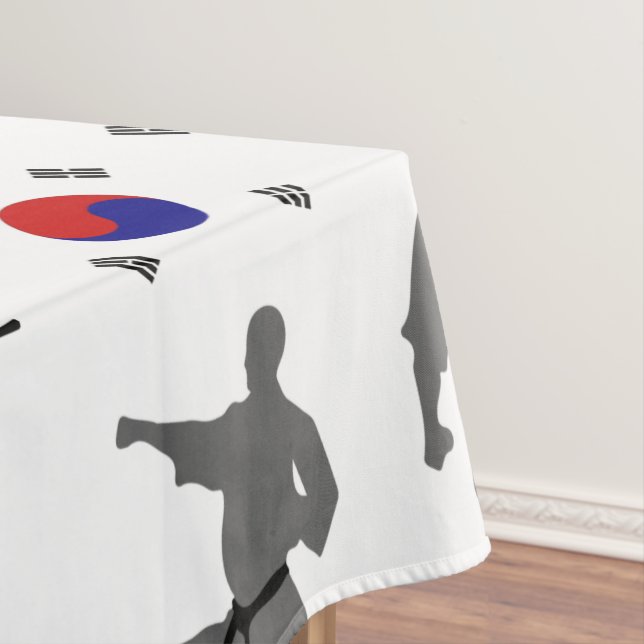 Taekwondo Kampfkunst 태 권 Südkoreanische Flagge Tischdecke (Beispiel)