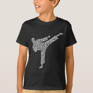 Taekwondo Kampfkunst Typografie Kinder Männer Jung T-Shirt