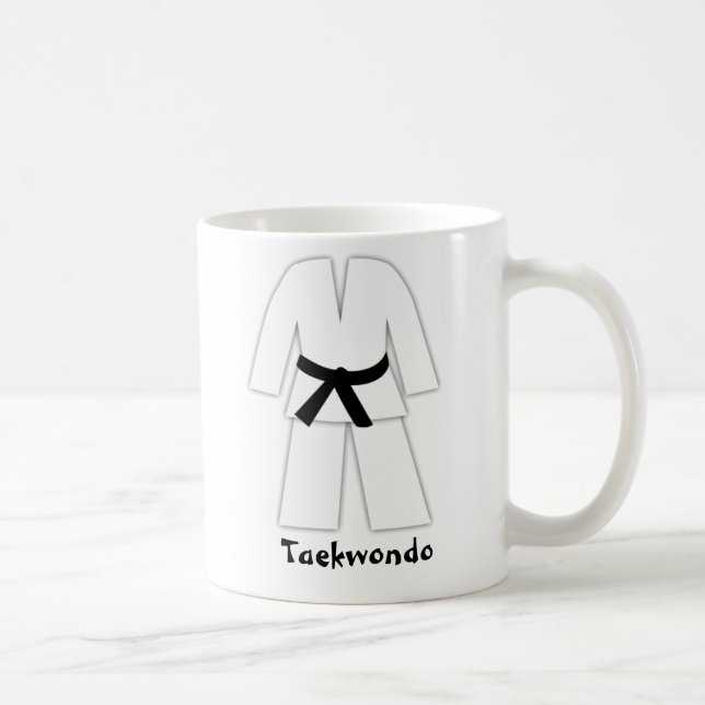 Taekwondo-Karate-schwarzer Gürtel Kaffeetasse (Rechts)