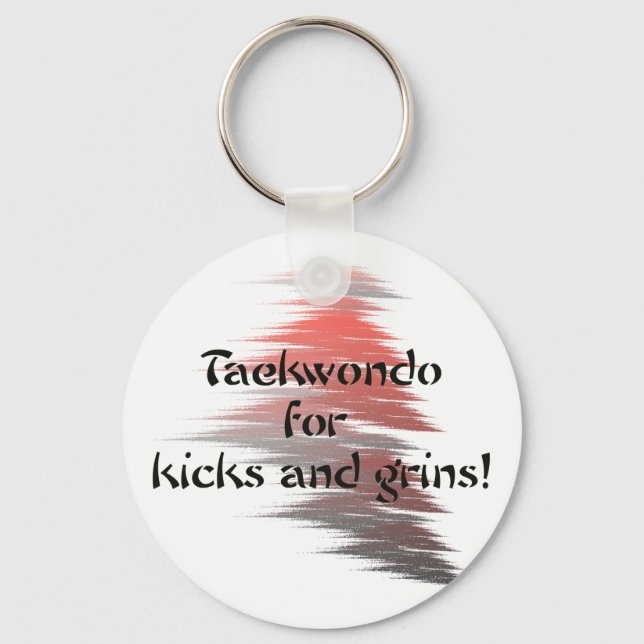 Taekwondo Kicks and Grins Schlüsselanhänger (Vorderseite)