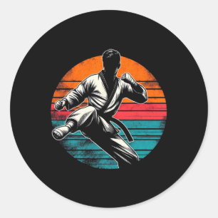 Taekwondo koreanische Kampfkünste T-Shirts für Kin Runder Aufkleber