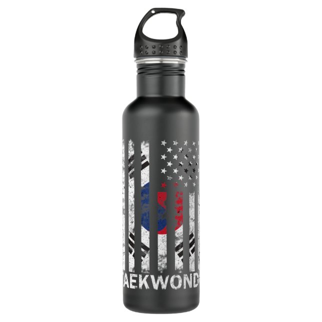 Taekwondo Koreanisches Training für Kampfkunst kor Edelstahlflasche (Vorderseite)