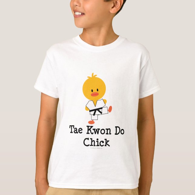 Taekwondo-Küken scherzt T-Shirt (Vorderseite)