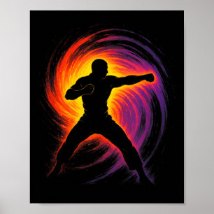 Taekwondo-Kunst - Koreanischer Kampfsportkick Poster