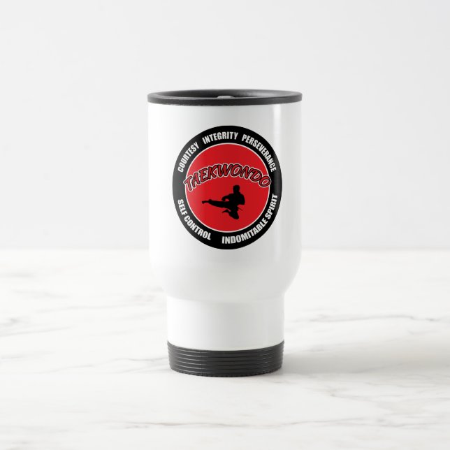 Taekwondo-Lehren-Kreis Reisebecher (Mittel)