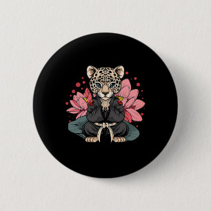 Taekwondo Leopard Kickboxen Animall Jiu-jitsu Kung Button