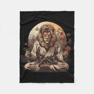 Taekwondo Löwe Floral MMA Kickboxen Jiu-Jitsu Lio Fleecedecke