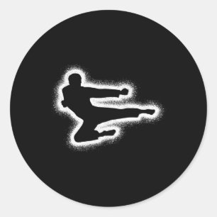 Taekwondo Martial Arts Boys Kinder Männer Karate Runder Aufkleber