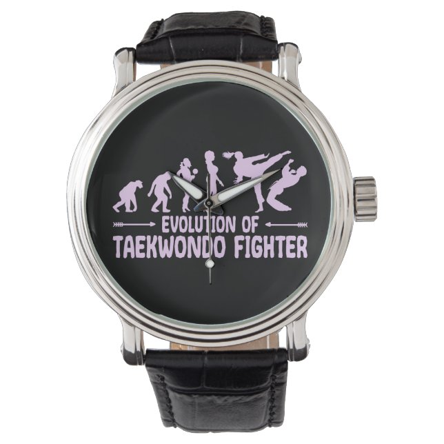 Taekwondo Martial Arts Evolution Pink for Female Armbanduhr (Vorderseite)