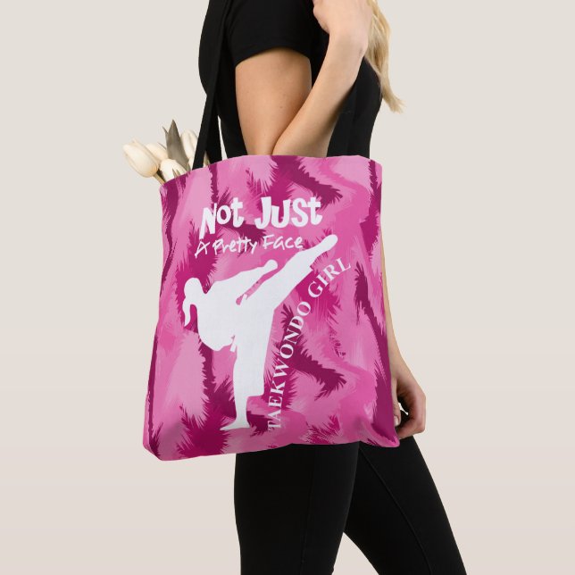 Taekwondo Niedliches rosa Weißes Gironangebot Tasche (Von Nahem)