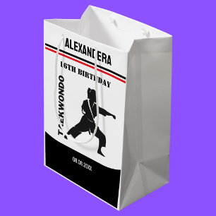Taekwondo Player, Geburtstagsgeschenk, Team Karate Mittlere Geschenktüte