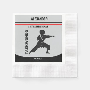 Taekwondo Player, Geburtstagsgeschenk, Team Karate Serviette