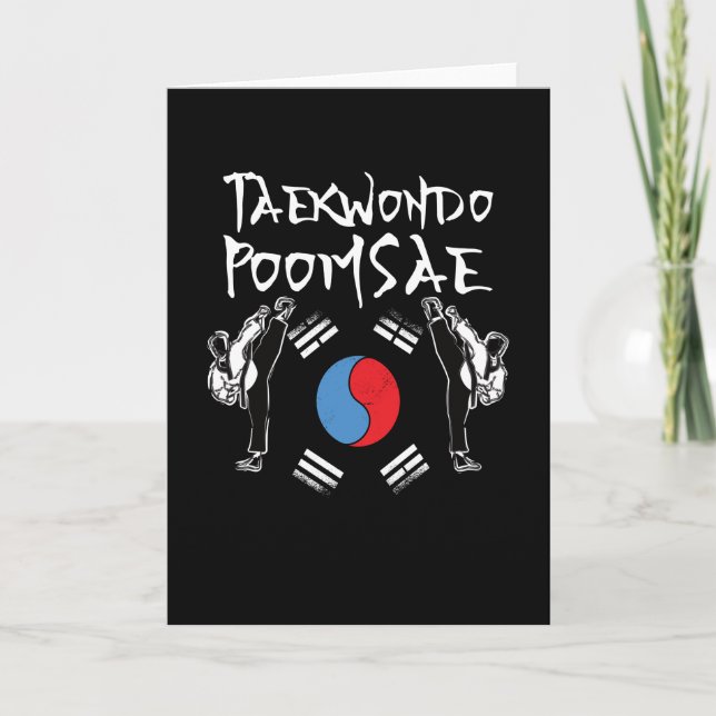Taekwondo PoomSae Uniform Koreanisches Logo Karte (Vorderseite)
