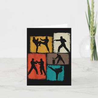 Taekwondo-Praktiker Collage Männer Kinder Trainer Karte