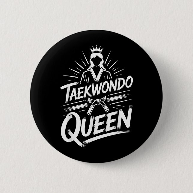 Taekwondo-Queen-T-Shirt2 Button (Vorderseite)