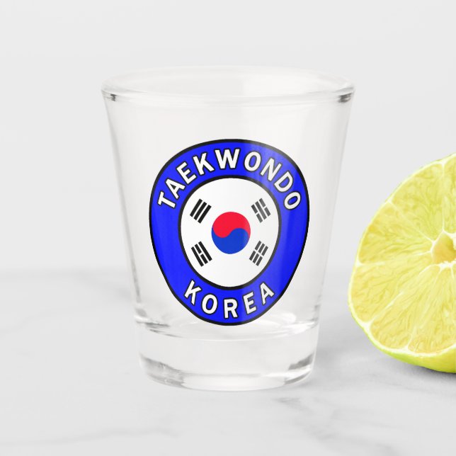 Taekwondo Schnapsglas (Vorderseite)