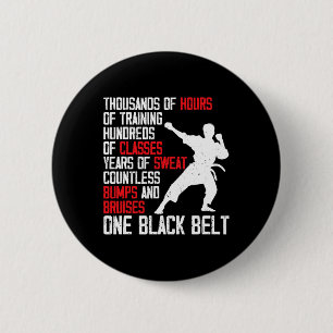 Taekwondo Schwarzgurtel Lustig Karate Judo Martial Button