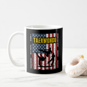 Taekwondo Self Control Flag Kaffeetasse