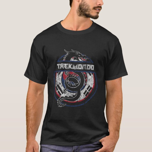 Taekwondo Shirt Martial Arts Dragon Korean Fl (Vorderseite)