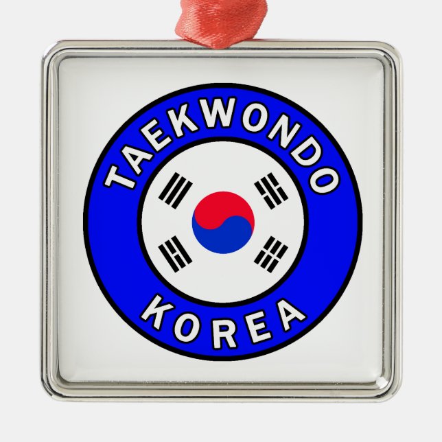 Taekwondo Silbernes Ornament (Vorne)