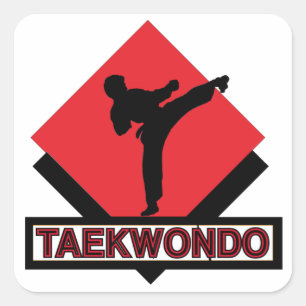 Taekwondo Square Stickers