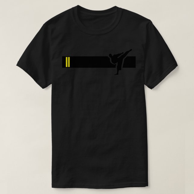 Taekwondo Stripes Black Belt 2nd Dan T-Shirt (Design vorne)