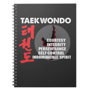 Taekwondo Tenets Martial Artists Tae Kwon do Notizblock