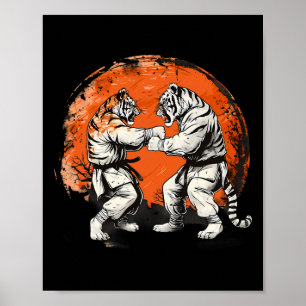 Taekwondo Tiger Kickboxen Jiu-Jitsu Kung Fu Marti Poster
