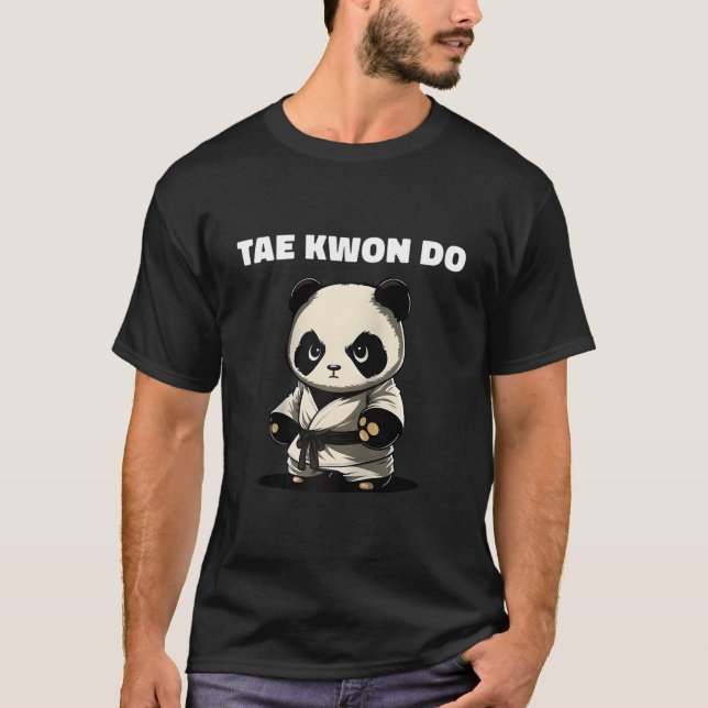 Taekwondo Tkd Panda Fighter Baseball T-Shirt (Vorderseite)