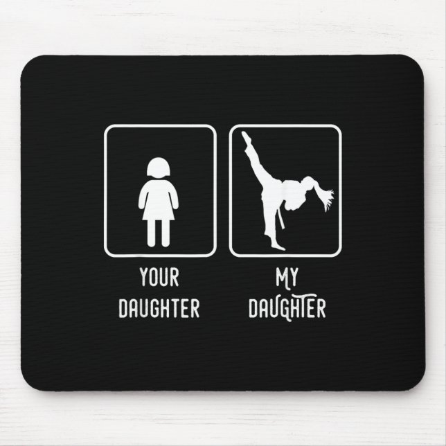 Taekwondo-Tochter Mousepad (Vorne)