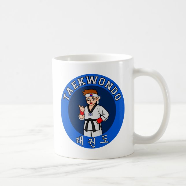 Taekwondo-Typ-Abzeichen Kaffeetasse (Rechts)