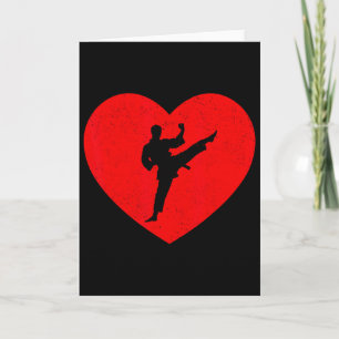 Taekwondo Valentinsherz Taekwondo Liebende  Karte