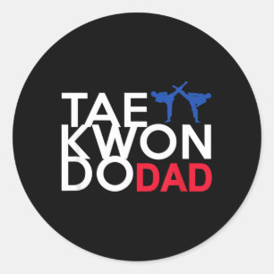 Taekwondo-Vater Kampfsport Vater Runder Aufkleber