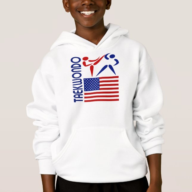 Taekwondo Vereinigte Staaten Hoodie (Vorderseite)