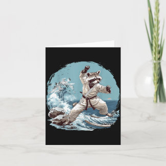 Taekwondo Waschbär Kickboxen Animall Jiu-Jitsu Karte