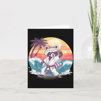 Taekwondo Waschbär Kickboxen Animall Jiu-Jitsu Karte