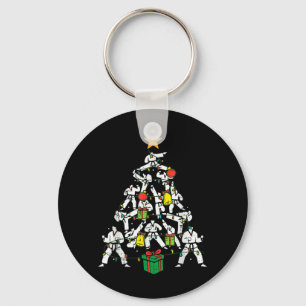 Taekwondo-Weihnachtsbaum Xmas Kampfsport Karate Schlüsselanhänger