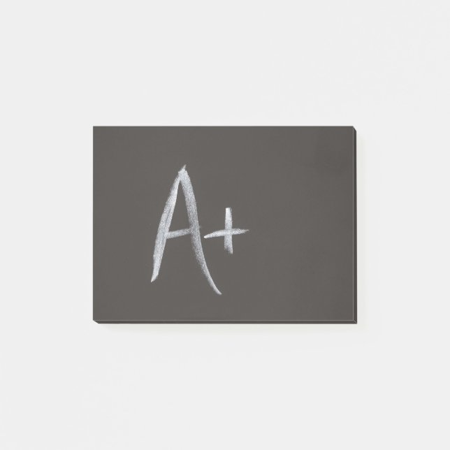 Tafel A+ Tafel-Hintergrund-Retro Art Post-it Klebezettel (Vorderseite)