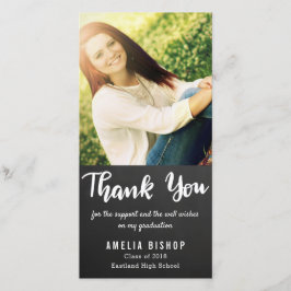 Tafel-Absolvent danken Ihnen Typografie Dankeskarte