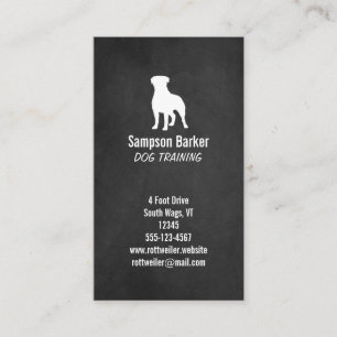 Tafel-Art   Rottie Rottweiler Silhouette-  Visitenkarte
