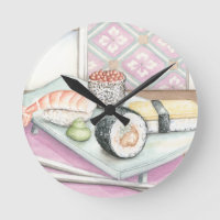 Tafel aus Sushi mit Chopsticks