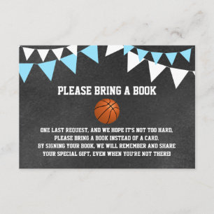 Tafel BASKETBALL holen eine BUCH-Babyparty Begleitkarte